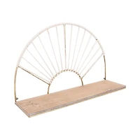 Gold Arched Sun Rays Wall Shelves, Set of 2