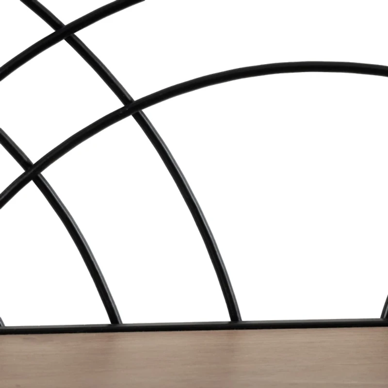 Black and Natural Floating Shelves, Set of 3