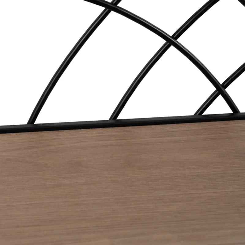 Black and Natural Floating Shelves, Set of 3