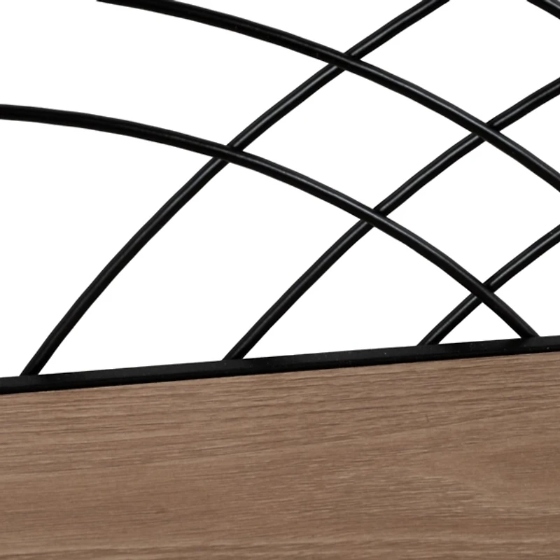 Black and Natural Floating Shelves, Set of 3