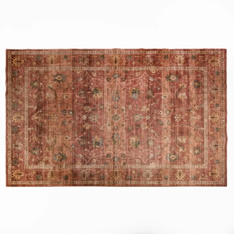 Rust Blair Washable Area Rug, 5x8
