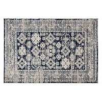 Navy Bree Bordered Area Rug, 5x8