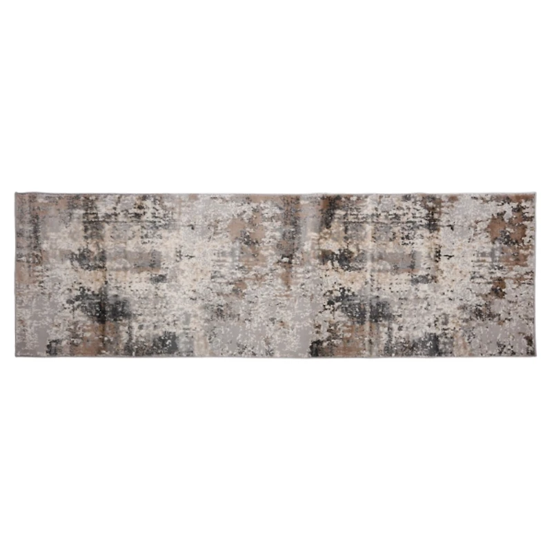 Gray Aurora Abstract Runner, 2x8