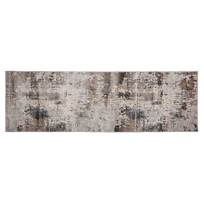 Gray Aurora Abstract Runner, 2x8