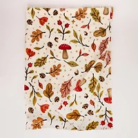 Fall Foliage and Mushrooms Plush Throw