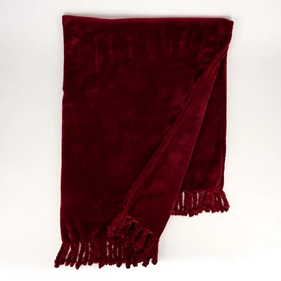 Burgundy Perfectly Plush Throw