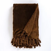 Chocolate Perfectly Plush Throw