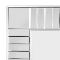 Luxe Silver Tubing Rectangle Wall Mirror