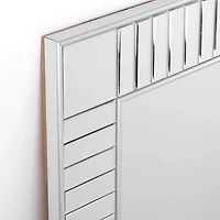 Luxe Silver Tubing Rectangle Wall Mirror