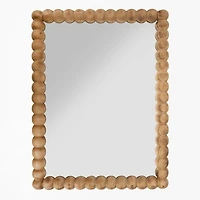 Natural Beaded Wood Ellie Wall Mirror