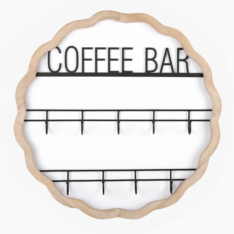 Coffee Bar Scalloped Wall Hooks