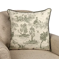 Green Mayfield Toile Pillow