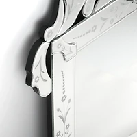 Infinity Etched Floral Wall Mirror
