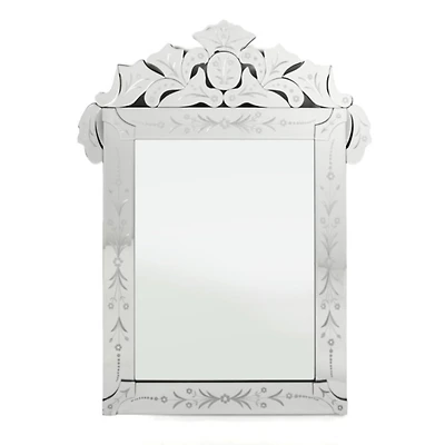 Infinity Etched Floral Wall Mirror