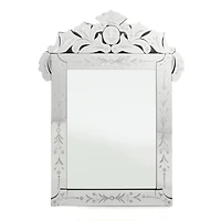 Infinity Etched Floral Wall Mirror