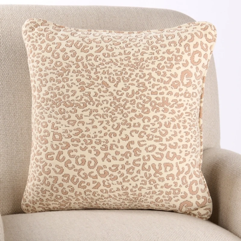 Ivory Leopard Luster Pillow