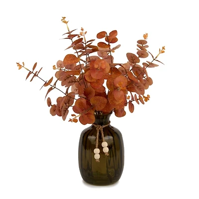 Orange Eucalyptus Arrangement with Beads