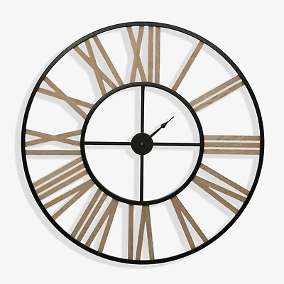 Ben Metal and Wood Wall Clock