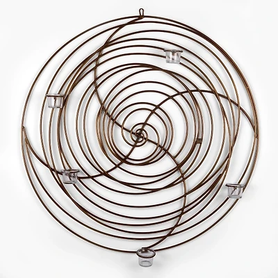 Brass Metal Spiral Votive Wall Sconce