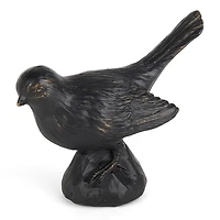 Antique Black Bird Figurine, 7 in.