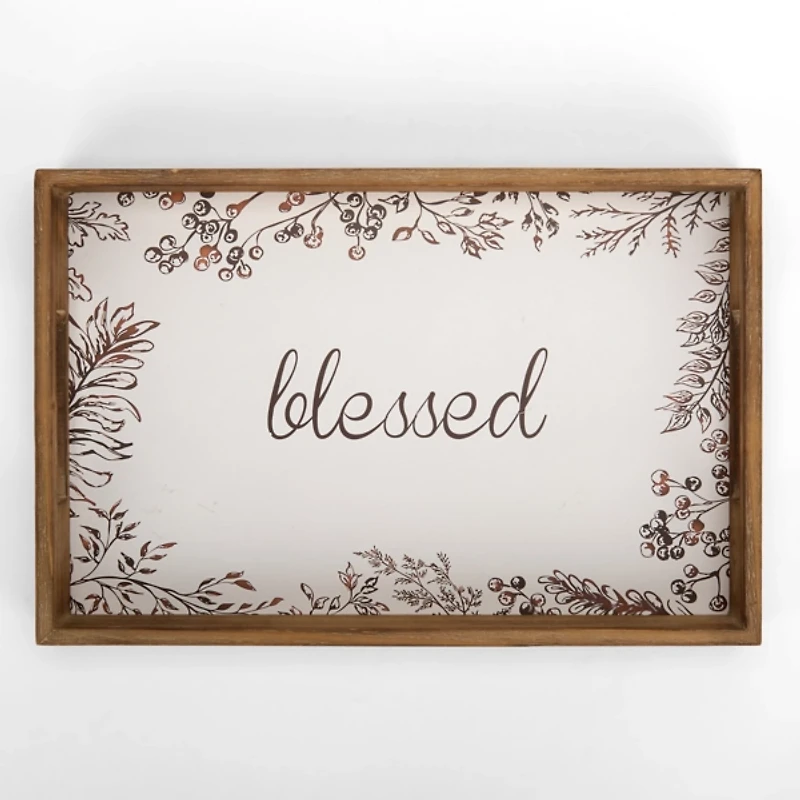 Blessed Decorative Wooden Tray