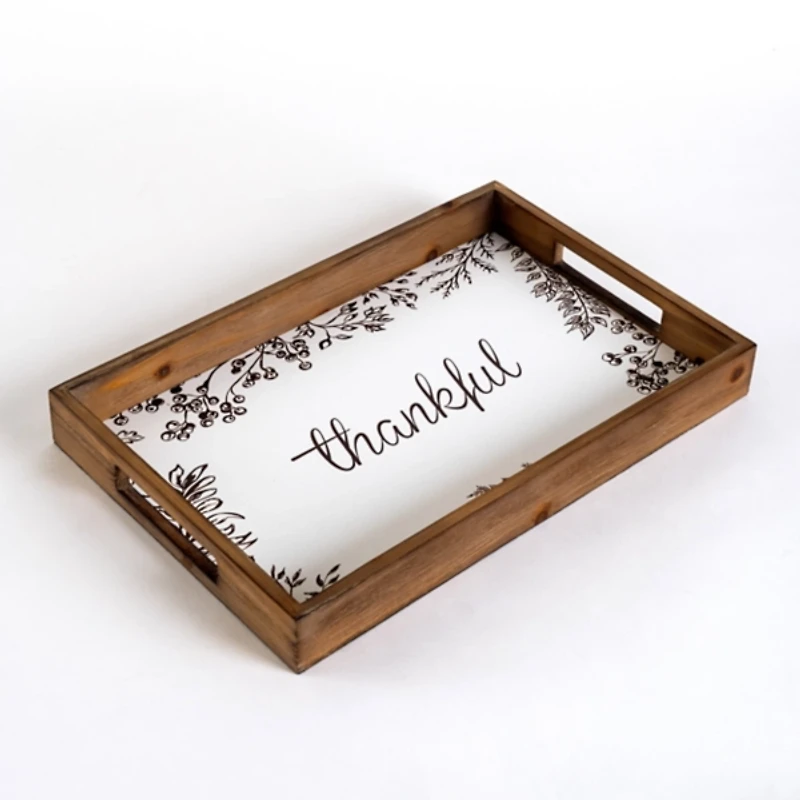 Thankful Decorative Wooden Tray