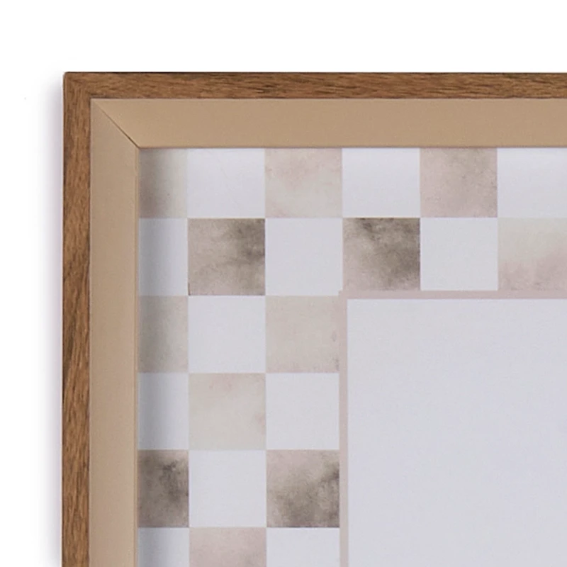 House Full of People Checkered Wall Plaque