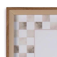 House Full of People Checkered Wall Plaque