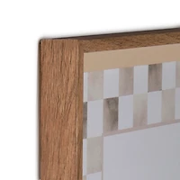 House Full of People Checkered Wall Plaque