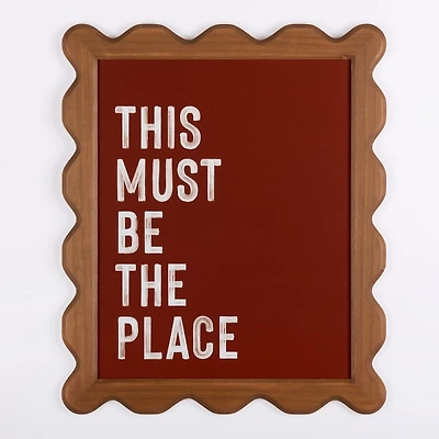 This Must Be The Place Scalloped Wall Plaque