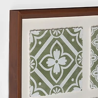 Green Medallion Tiles Wall Plaque