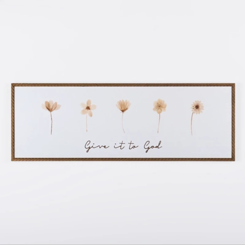 Give It To God Floral Wall Plaque