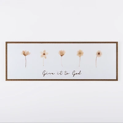 Give It To God Floral Wall Plaque