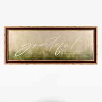Green Grateful Framed Wall Plaque