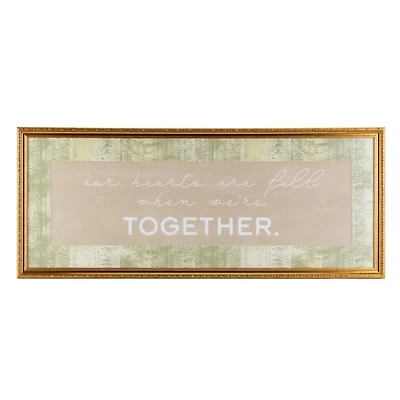 Hearts Are Full Framed Wall Plaque