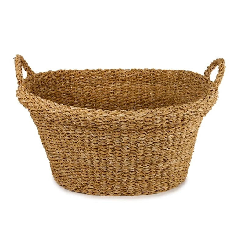 Woven Seagrass Basket with Handles