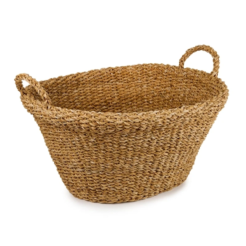 Woven Seagrass Basket with Handles