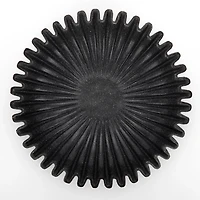 Black Faux Marble Scalloped Decorative Bowl