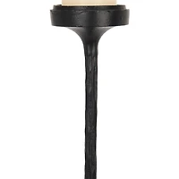 Black Cast Iron Floor Pillar Candle Holder, 32 in.
