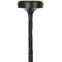 Black Cast Iron Floor Pillar Candle Holder, 37 in.