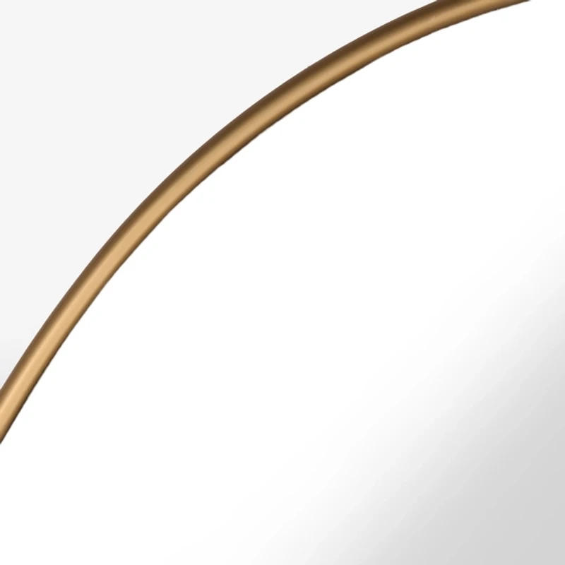 Oval Antique Brass Nouveau Linear Mirror