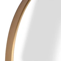 Oblong Antique Brass Nouveau Linear Wall Mirror