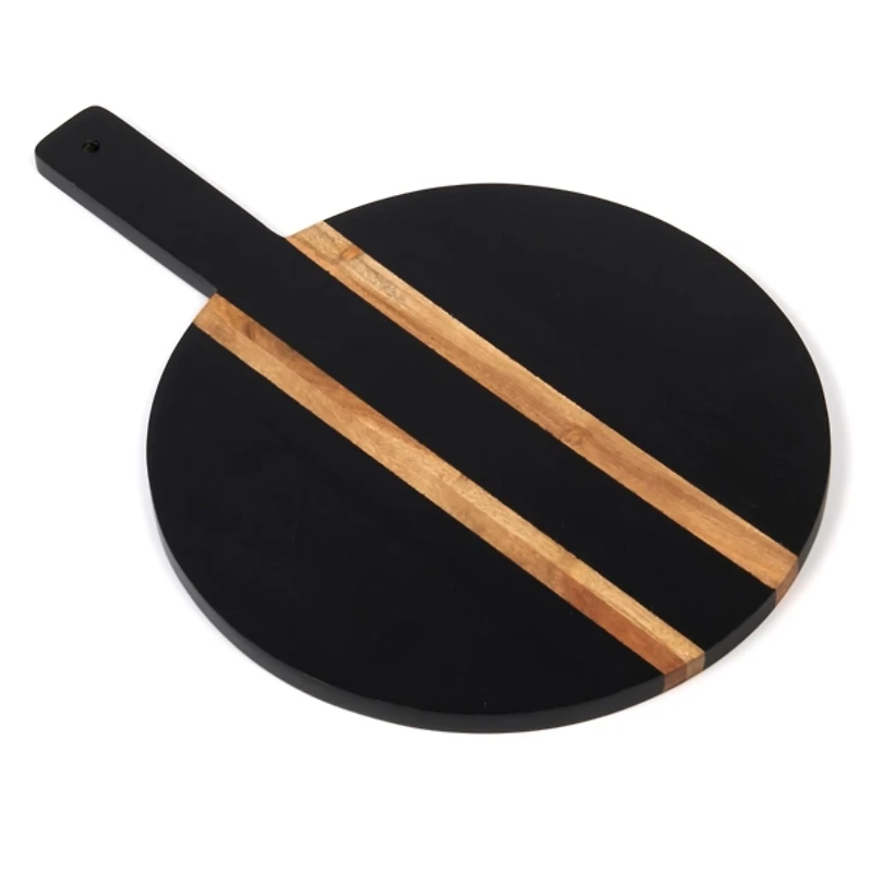 Black 2-Tone Wood Serving Board