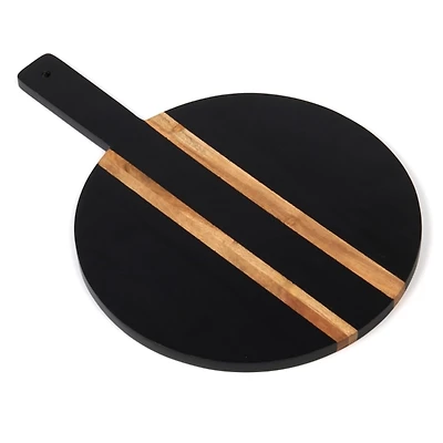 Black 2-Tone Wood Serving Board