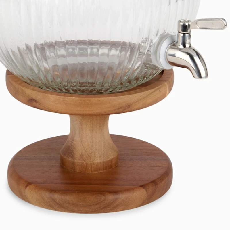 Acacia Wood Drink Dispenser Base