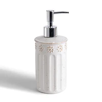 Distressed Etched Floral Soap Pump