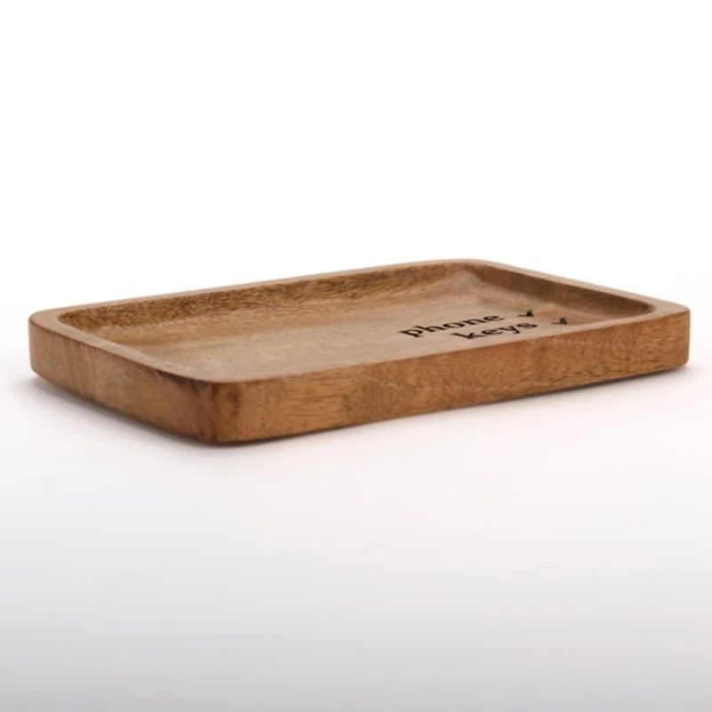 Phone Keys Wallet Wooden Tray