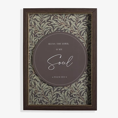 O My Soul Botanical Framed Wall Plaque
