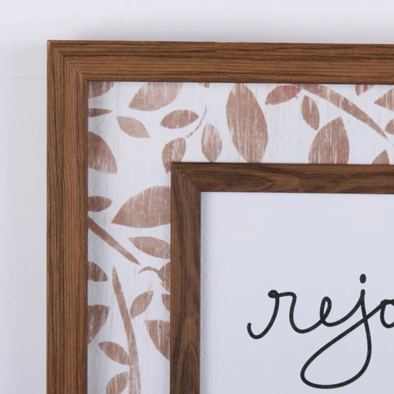 Rejoice Always Botanical Wall Plaque