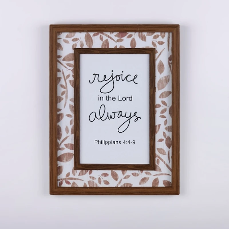 Rejoice Always Botanical Wall Plaque